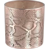 Ptmd collection PTMD Giona Rond Windlicht - H15 x Ø15 cm - Glas - Koper