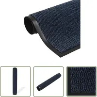 vidaXL Deurmat - Droogloopmat - Droogloopmat rechthoekig getuft 90x150 cm blauw - Vloermat - Entree Mat - Antislip Mat