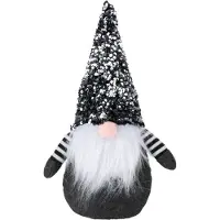 24hShop Kerst Kabouter - Gnoom Kerstdecoratie - Gnome 18x36 cm - Kerst Gnome met Glitters - Kerstversiering Gnome Kerst - Zwart