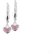 The Jewelry Collection Zilveren Oorhangers hart brisur haak 1014268
