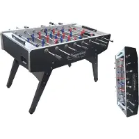 Toptable Competition Pro *** Formica/Metal Line Black w/molded players Folding - Semi Professionele inklapbare Voetbaltafel met Gegoten Poppen