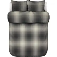 Marc O'Polo Dekbedovertrek Phia Black Flanel-200 x 200 / 220 cm | 2-Persoons