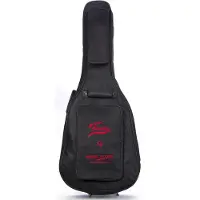 Fame Western gitaar Gigbag Deluxe zwart/rood Logo - Tas voor akoestische gitaren