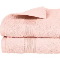 Atmosphera Badhanddoek Towelmaster - 6x - lichtroze - luxe - 70 x 130 cm - katoen - 450 grams - badkamer handdoek