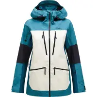 Peak Performance - Dames ski jassen - W Vertical Gore-Tex Pro Jkt Hydro Fresh Sand Fog Infinity Teel voor Dames - Maat M - Zwart