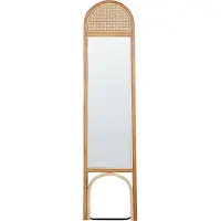 Beliani BRUSSEY - Staande spiegel - Naturel - Rotan