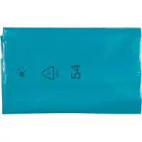 Deiss afvalzakken, 240 liter, gerecycled LDPE, scheurvast en veelzijdig, B 800+400 x H 1200 mm, blauw, 200 stuks