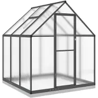 vidaXL Tuinkas met basisframe 169x169x202 cm aluminium antracietkleur
