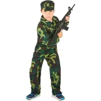 Vegaoo Militaire outfit voor jongens - Verkleedkleding - 104/116