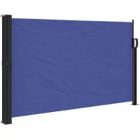 vidaXL Windscherm uittrekbaar 117x300 cm blauw