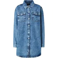 Noisy May Blousejurk 'ALVA' blauw denim