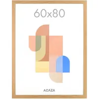 Acaza Fotokader - Fotolijst van 60x80 cm - Warm Oak - MDF - Plexiglas