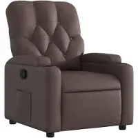 vidaXL Fauteuil verstelbaar kunstleer bruin