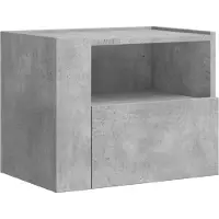 vidaXL Nachtkastje wandgemonteerd 45x30x35 cm betongrijs