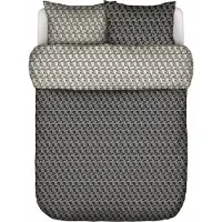 Marc O'Polo Dekbedovertrek Monogram Black Satijn-240 x 200 / 220 cm | Lits-Jumeaux