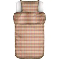 Marc O'Polo Dekbedovertrek Hillan Dark Coral Flanel-140 x 200 / 220 cm | 1-Persoons