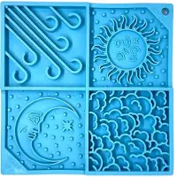 Sodapup - Lickmat Sky Design - large - blue - 20 x 20 cm - vaatwasbestendig