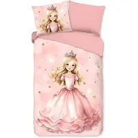 Good Morning Kinderdekbedovertrek "Amelie" - Roze - (140x220 cm) - 100% Katoen