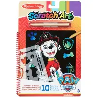 Melissa & Doug PAW Patrol Scratch Art Pad - Activiteitenkrasblok Marshall voor onderweg (10 taferelen)