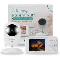 Numsy Babyfoon – Met Camera, Nachtzicht & Terugspreekfunctie – 300 m bereik – 10 x 10 x 4 cm – Wit