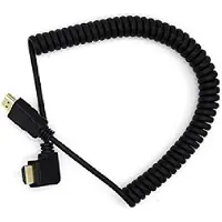 Coretek HDMI spiraalkabel - 90° haaks naar rechts - versie 1.4 (4K 30Hz) - 2 meter