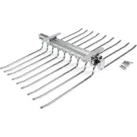 Emuca Eleganca Kleerhanger Broekhangers - Pantalonhanger - Broekenrek uittrekbaar - Chroom - 20 houders - 47.5x69x8.5 cm