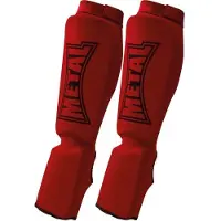 Metal Boxe Protège tibias pieds Métal Boxe-Protège Tibias-Pieds Rouge - S (MB153SR)-