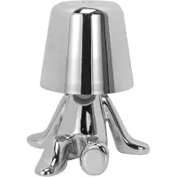 Luxus Bins Brother Tafellamp - Zilver - Decoratieve Tafellamp - Tafellamp slaapkamer - Draadloos - Dimbaar
