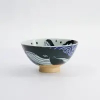 Tokyo Design Studio Zwart/Witte Kom - Kawaii - 12.5 x 6.5cm