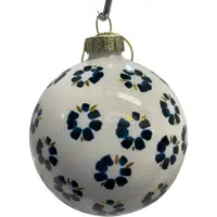 Christmas Decoration 2 Kerstballen Delftsblauw kleur nr. 2