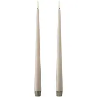 Ester & Erik taper kaars LED 2-pack 22 Linen Grey , 30 cm