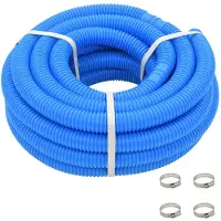 vidaXL Zwembadslang met klemmen 38 mm 12 m blauw