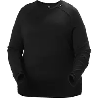 Helly Hansen Lifa Merino Midweight Crew Plus, dame, zwart
