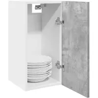 vidaXL Bovenkast Lyon 30x31x60 cm bewerkt hout betongrijs
