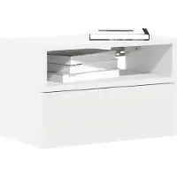 vidaXL Nachtkastjes 2 st wandgemonteerd 45x26x28,5 cm wit