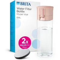 Brita VITAL Drinkfles 0,6L Abrikoos - Met 2 MicroDisc Filters, BPA-vrij