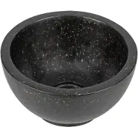 Differnz River waskom - 23x23x12cm - terrazzo zwart