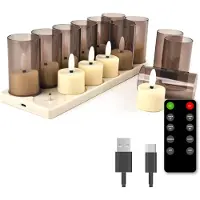FlinQ Led kaars 5.5 x 4 cm | Wit | Bewegende vlam | 12 stuks