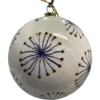 Christmas Decoration 2 Kerstballen Delftsblauw kleur nr. 12
