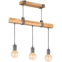 Home Sweet Home hanglamp Denton 3L - hout / burned metal
