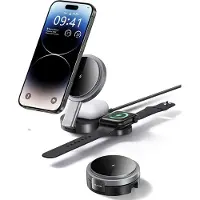 Usams Opvouwbare Oplader. Inductie 3-in-1 15W voor Telefoon/Apple Watch/Oordopjes Cd234Wxc01 (Us-Cd234)
