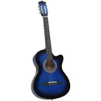 vidaXL Gitaar cutaway met 6 snaren western klassiek 38" getint blauw