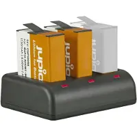 Jupio Kit: Battery GoPro HERO 12/11/10 AHDBT-901 (2x) + Compact USB Triple Charger