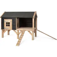 Voldux David - Dierenverblijf - 201x113x163 cm - Naturel - zwart - Groot