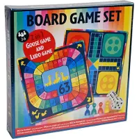 Wins-holland b.v. 2 in 1 Bordspel Set - Mens Erger Je Niet & Ganzenbord - Bordspellen voor Volwassenen en Kinderen - Reisspellen - Vanaf 3 Jaar