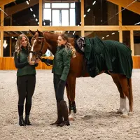 QHP Showdeken Avélie Jungle Green - 195 - Zweetdeken