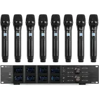 Power Dynamics PD528 UHF draadloos microfoonsysteem met 8 microfoons