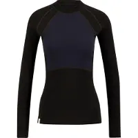 Ulvang Peak Map Crew, thermoshirt, dame, zwart/donkerblauw