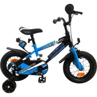 Volare sportivo kinderfiets - jongens - 12 inch - blauw zwart