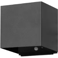FH Lighting Wandlamp buiten met bewegingssensor Magnetic, zwart, Hal, metaal, Modern